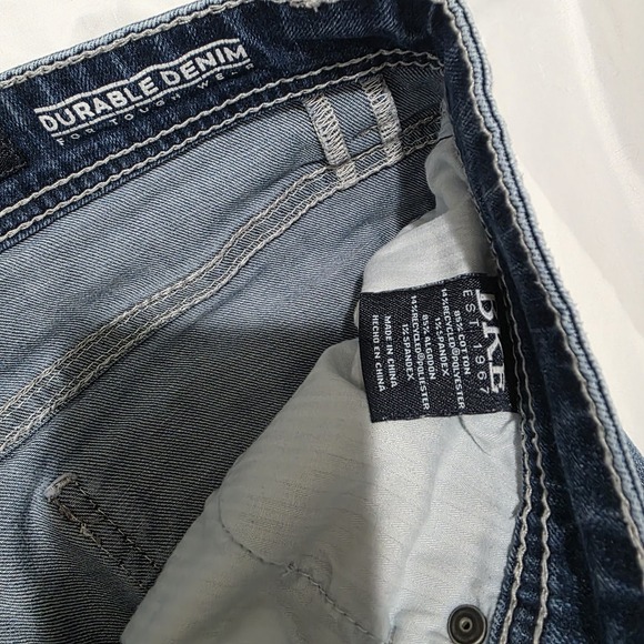 Bke Womens Aiden Jeans Size 32 X 32 Western Chunky Thread Blue Denim - Picture 9 of 9